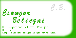 csongor beliczai business card